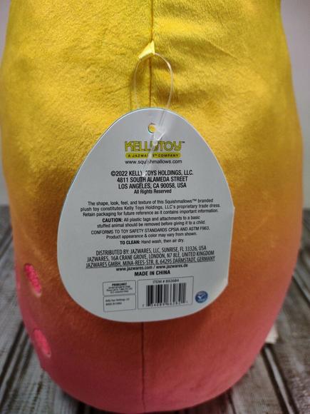 Squishmallows 11" Bergit the Orange Ombre Boba Tea NWT 2022 LTD Edition NWT - Picture 5 of 6